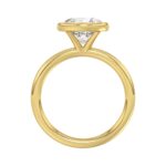 LADIES SOLITAIRE RING 3CT ROUND DIAMOND 14K YELLOW GOLD (CENTER STONE ROUND DIAMOND 3CT ) - Image 2
