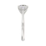 LADIES SOLITAIRE RING 4CT PRINCESS DIAMOND 14K WHITE GOLD - Image 4