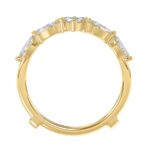 LADIES WRAP RING 1 1/4CT ROUND/MARQUISE 14K YELLOW GOLD - Image 2