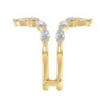 LADIES WRAP RING 1 1/4CT ROUND/MARQUISE 14K YELLOW GOLD - Image 4