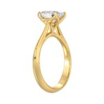 Luxury 2.00 Ct Oval Lab-Grown Diamond Solitaire Engagement Ring In 18K Yellow Gold (Color F-G -Clarity Vs1/Vs2) - Image 3