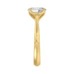 Luxury 2.00 Ct Oval Lab-Grown Diamond Solitaire Engagement Ring In 18K Yellow Gold (Color F-G -Clarity Vs1/Vs2) - Image 4