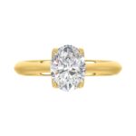 Luxury 2.00 Ct Oval Lab-Grown Diamond Solitaire Engagement Ring In 18K Yellow Gold (Color F-G -Clarity Vs1/Vs2) - Image 5