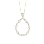 14K YELLOW GOLD 2.00CT ROUND/MARQUISE/PEAR DIAMOND LADIES PENDANT