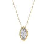 LADIES SOLITAIRE PENDANT 2CT MARQUISE DIAMOND 14K YELLOW GOLD