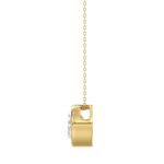 LADIES SOLITAIRE PENDANT 2CT OVAL DIAMOND 14K YELLOW GOLD - Image 2