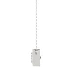 LADIES SOLITAIRE PENDANT 2CT PRINCESS DIAMOND 14K WHITE GOLD - Image 2