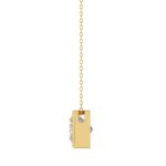 LADIES SOLITAIRE PENDANT 2CT PRINCESS DIAMOND 14K YELLOW GOLD - Image 2