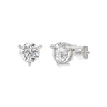 18K WHITE GOLD 1 1/2CT ROUND DIAMOND SOLITAIRE EARRINGS (TALON CLAWS LOCK) - Image 3