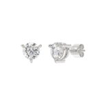 18K WHITE GOLD 1.00CT ROUND DIAMOND SOLITAIRE EARRINGS (TALON CLAWS LOCK) - Image 3