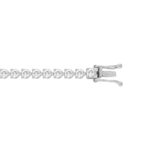 LADIES BRACELET 5CT ROUND DIAMOND 14K WHITE GOLD - Image 2