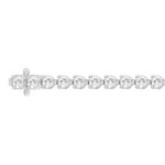 LADIES BRACELET 5CT ROUND DIAMOND 14K WHITE GOLD - Image 3
