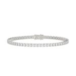 LADIES BRACELET 7CT ROUND DIAMOND 14K WHITE GOLD