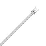 LADIES BRACELET 9CT ROUND DIAMOND 14K WHITE GOLD - Image 2