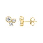 10K Yellow Gold 3/4CT Round Lab Grown Diamond Earring for Women (Color F-G -Clarity VS1/VS2) - Image 2