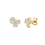 10K Yellow Gold 3/4CT Round Lab Grown Diamond Earring for Women (Color F-G -Clarity VS1/VS2) - Image 3