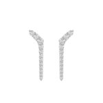 14K WHITE GOLD 1/2CT ROUND DIAMOND LADIES EARRINGS