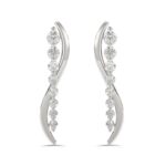 14K WHITE GOLD 1/2CT ROUND DIAMOND LADIES EARRINGS