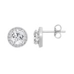 14K WHITE GOLD 2 1/4CT ROUND DIAMOND LADIES EARRINGS - Image 2