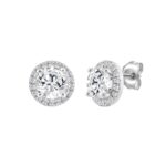 14K WHITE GOLD 2 1/4CT ROUND DIAMOND LADIES EARRINGS - Image 3