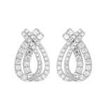 14K WHITE GOLD 2CT ROUND DIAMOND LADIES EARRINGS