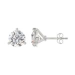 14K WHITE GOLD 4.00CT ROUND DIAMOND STUD EARRINGS - Image 2