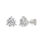 14K WHITE GOLD 4.00CT ROUND DIAMOND STUD EARRINGS - Image 3