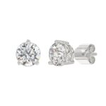 14K WHITE GOLD 6.00CT ROUND DIAMOND SOLITAIRE EARRINGS - Image 3