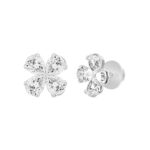 LADIES EARRINGS 1 1/3CT PEAR DIAMOND 14K WHITE GOLD - Image 3