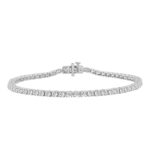 14K WHITE GOLD 4.00CT ROUND DIAMOND LADIES BRACELET