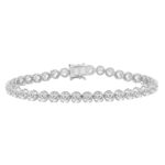 14K WHITE GOLD 7.00CT ROUND DIAMOND LADIES BRACELET