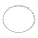 14K White Gold Ladies Fashion Bangle 1 3/4Ct Round Cut Diamonds  (Color F-G -Clarity Vs1/Vs2) - Image 2