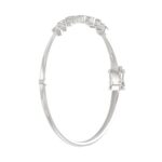 14K White Gold Ladies Fashion Bangle 1 3/4Ct Round Cut Diamonds  (Color F-G -Clarity Vs1/Vs2) - Image 3