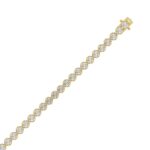 14K YELLOW GOLD 5.00CT ROUND DIAMOND LADIES BRACELET - Image 2