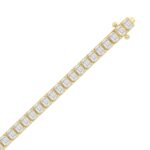 18K YELLOW GOLD 8.00CT EMERALD DIAMOND LADIES BRACELET - Image 2