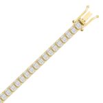 18K YELLOW GOLD 8.00CT EMERALD DIAMOND LADIES BRACELET - Image 3