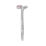 ETERNAL BLUSH COLLECTION 14K WHITE GOLD 3.00CT ROUND/MARQUISE/PEAR/PINK RADIANT DIAMOND LADIES BANGLE - Image 2