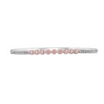 ETERNAL BLUSH COLLECTION LADIES BANGLE 1 1/3CT ROUND DIAMOND 14K WHITE GOLD - Image 2
