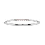 ETERNAL BLUSH COLLECTION LADIES BANGLE 1 1/3CT ROUND DIAMOND 14K WHITE GOLD - Image 3