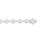 LADIES BRACELET 15 1/4CT ROUND/OVAL DIAMOND 14K WHITE GOLD - Image 3