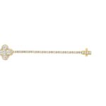 LADIES BRACELET 3 1/2CT ROUND/PEAR DIAMOND 14K YELLOW GOLD - Image 3