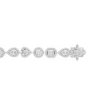 LADIES BRACELET 5 1/2CT ROUND/PEAR/EMERALD/HEART DIAMOND 14K WHITE GOLD - Image 3