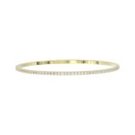 LADIES FLEXIBLE BANGLE 5 1/3CT ROUND DIAMOND 14K YELLOW GOLD