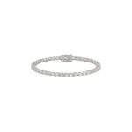 Luxury Emerald Shape Diamond Ladies Tennis Bracelet in 14K White Gold 4 1/2CT (Color F-G -Clarity VS1/VS2)