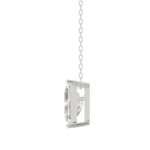 10K White Gold Diamond Initial “N” Pendant 1 1/2CT Fancy Cut Ladies Alphabet Charm with Chain - Image 2