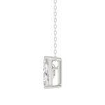 10K White Gold Diamond Initial “A” Pendant 1 5/8CT Fancy Cut Ladies Alphabet Charm with Chain - Image 3