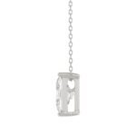 10K White Gold Diamond Initial “H” Pendant 1 1/3CT Fancy Cut Ladies Alphabet Charm with Chain - Image 3