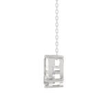 10K White Gold Diamond Initial “J” Pendant 7/8CT Fancy Cut Ladies Alphabet Charm with Chain - Image 3