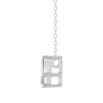 10K White Gold Diamond Initial “L” Pendant 1 1/3CT Fancy Cut Ladies Alphabet Charm with Chain - Image 3