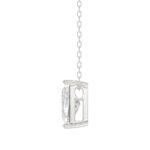 10K White Gold Diamond Initial “M” Pendant 1 5/8CT Fancy Cut Ladies Alphabet Charm with Chain - Image 3